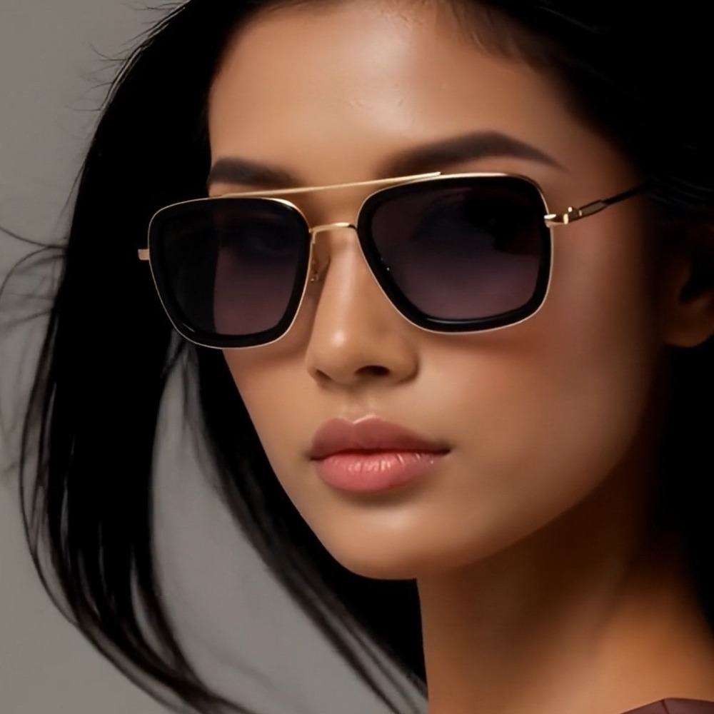 Rectangular Sunglasses Women Retro Designer Driving Sun Glasses Outdoor‎ Beach